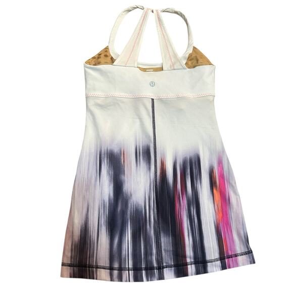 Lululemon Womens Scoop Me Up Tank Size 4 White Indigo Mirage Gym Y2K Yoga Run - Picture 4 of 9